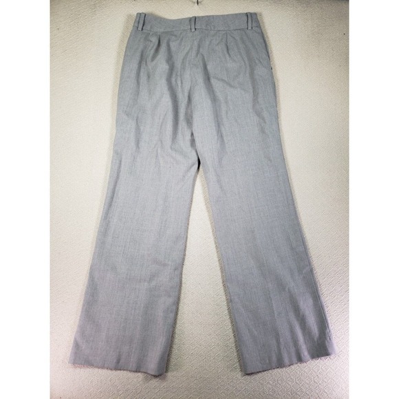 Lauren Ralph Lauren Pants Womens 6p Gray Wool Straight Wide Leg Slash Pockets - Picture 9 of 10